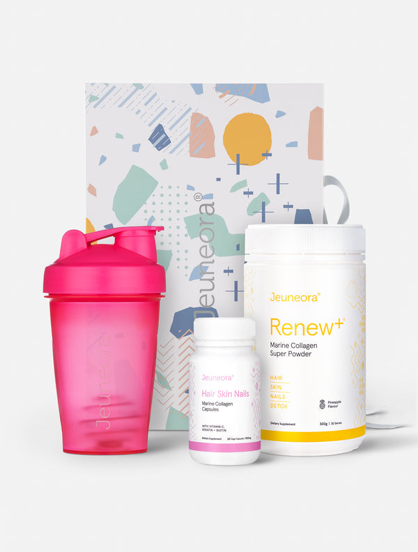 Shake It Up Beauty Box Marine collagen powder and tablets bundle