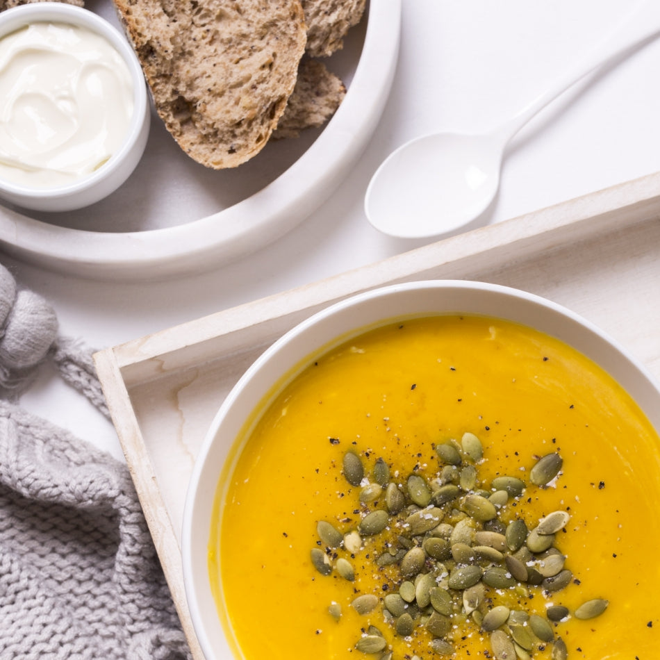 Pumpkin soup with Jeuneora Naked Collagen