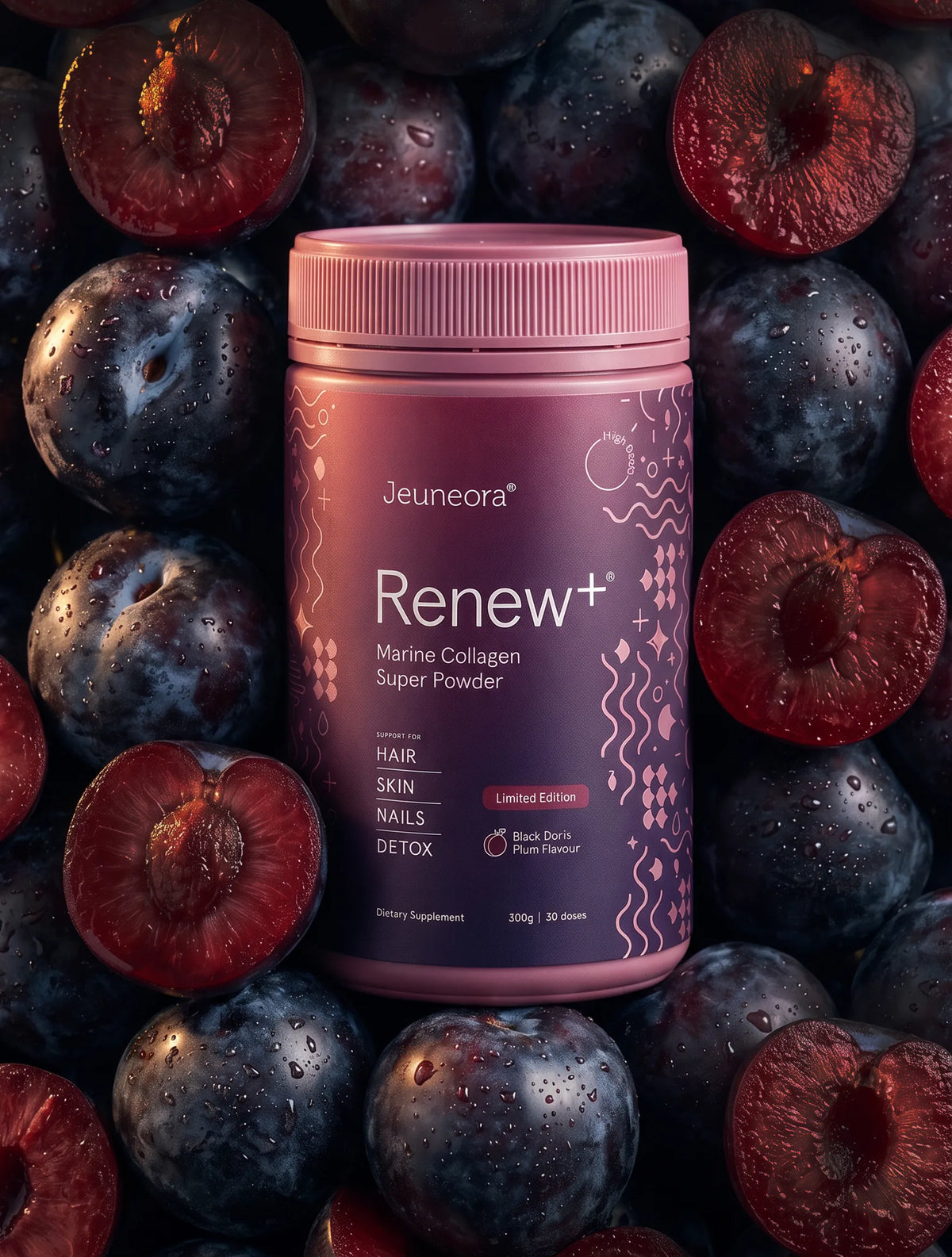 Renew+ Marine Collagen Powder - Limited Edition Black Doris Plum