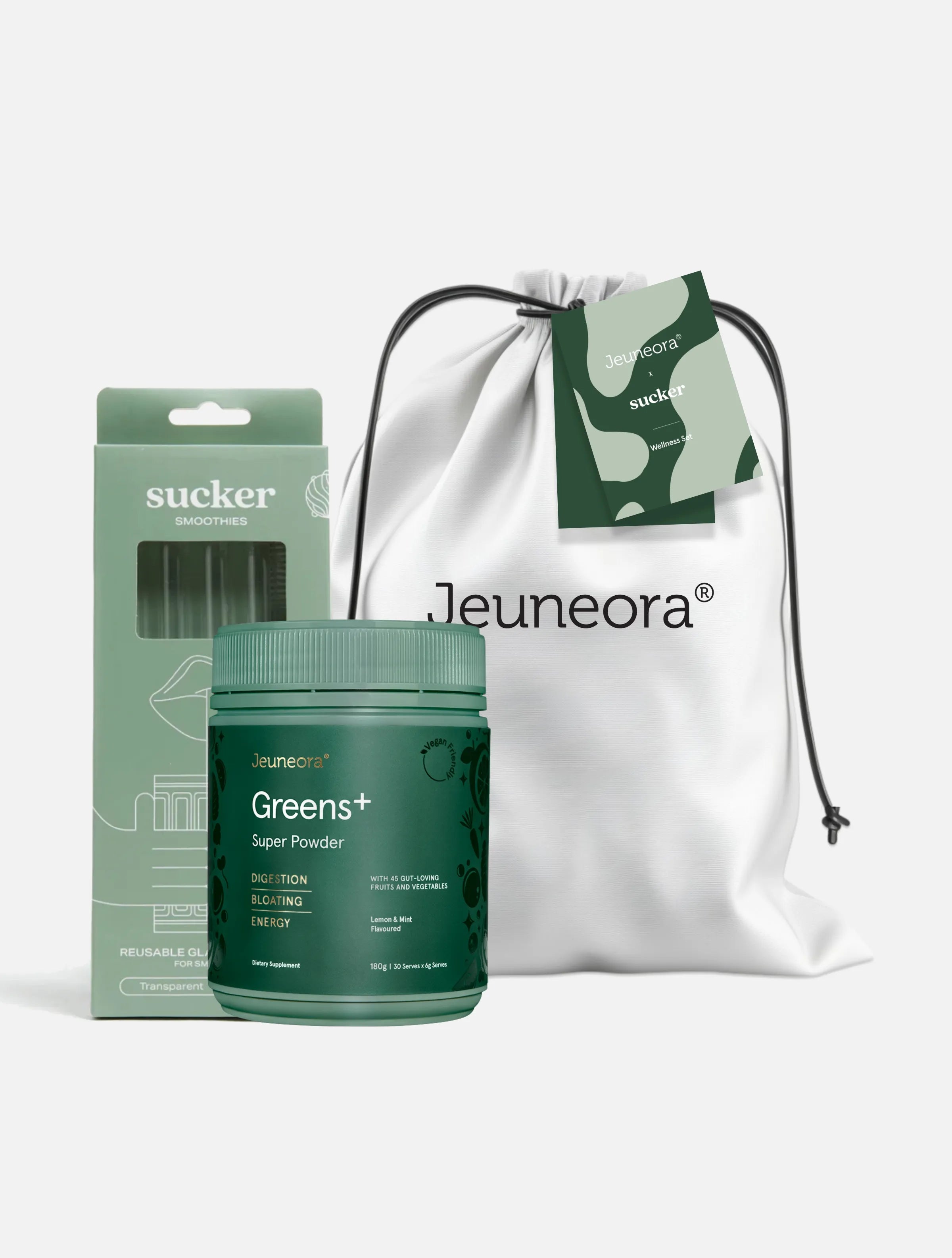 Jeuneora and sucker christmas wellness gift set