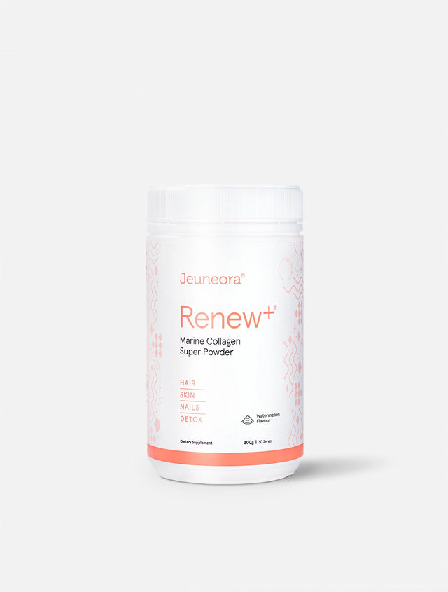Pottle of Renew+ Marine Collagen Super Powder - Watermelon