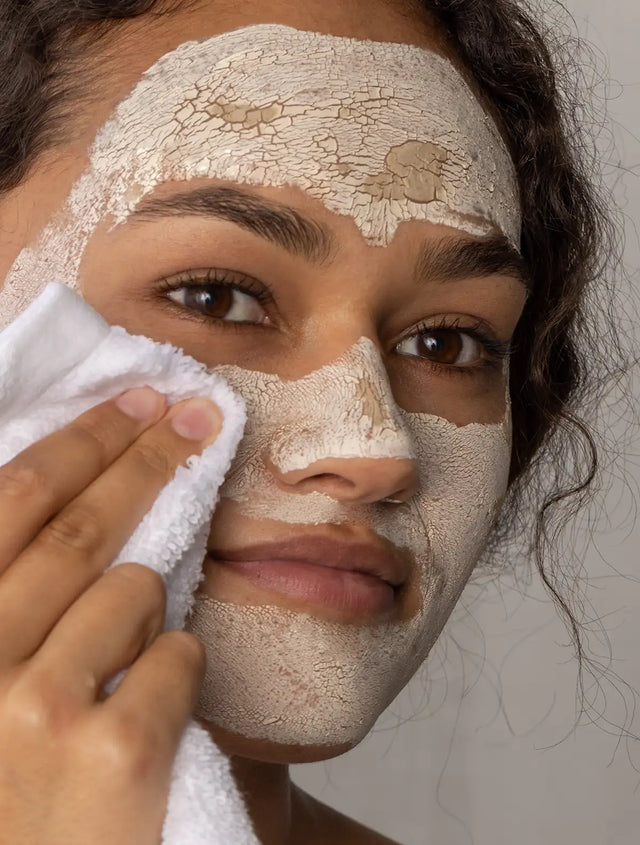 SundaySlay™ Detoxifying Clay Mask on woman's skin